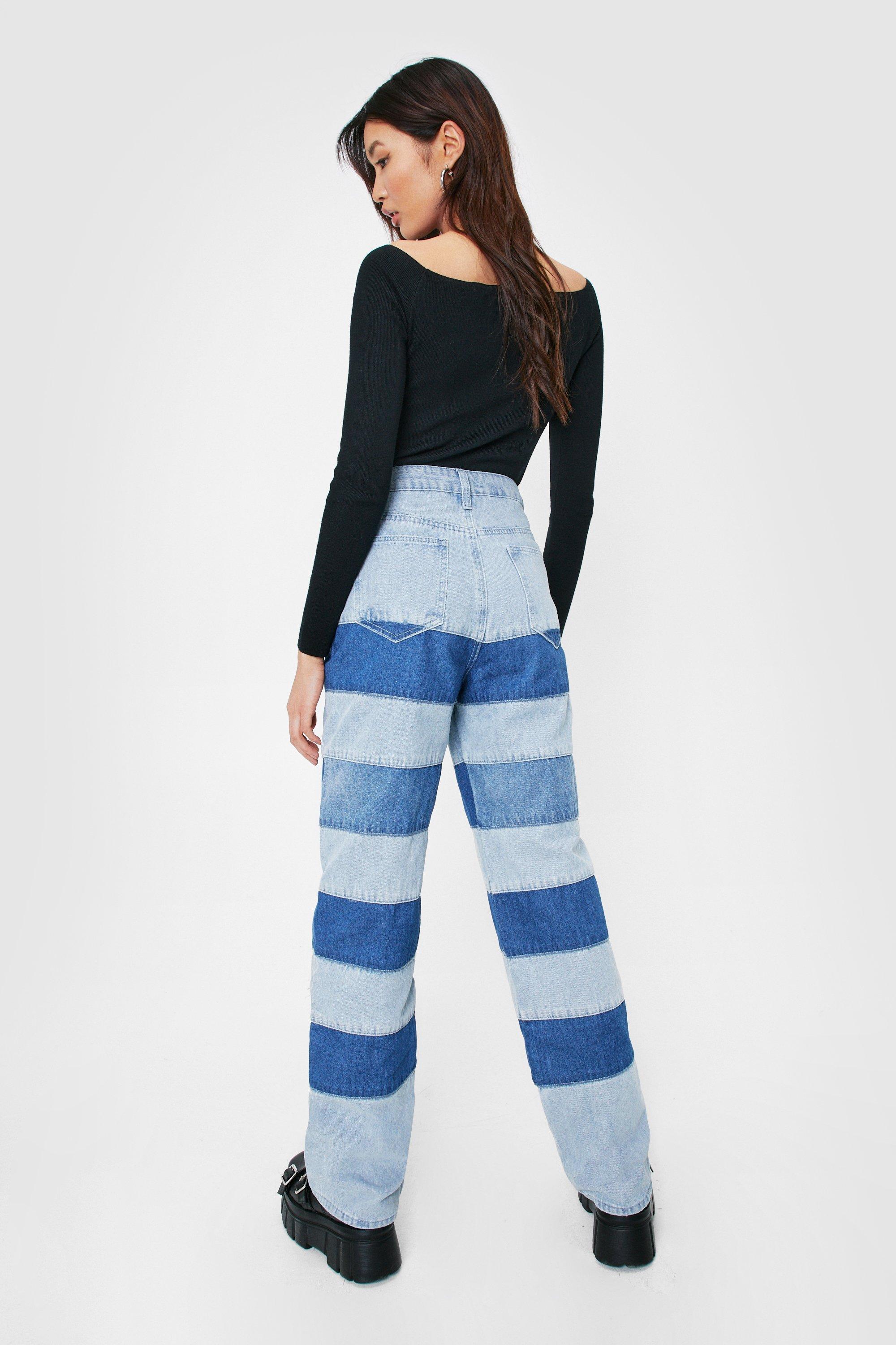 Jeans with store two stripes